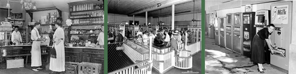 Collage-Einkaufen-im-19-und-20-Jahrhundert