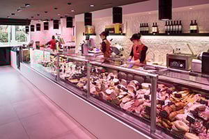 Arnall Butchers Metzgerei Theke